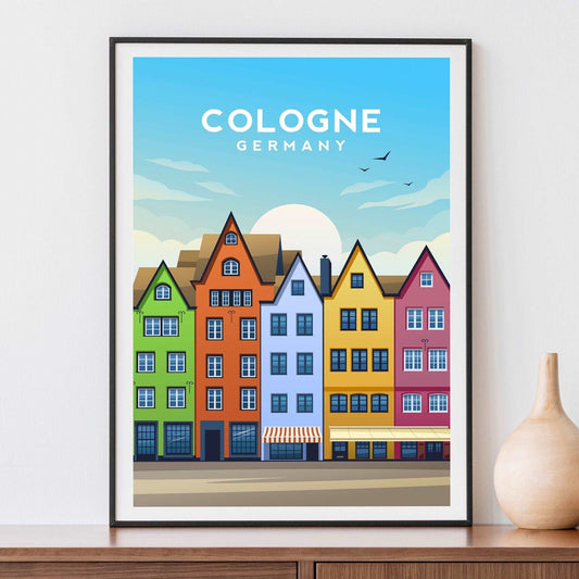Cologne, Germany Travel Print Typelab