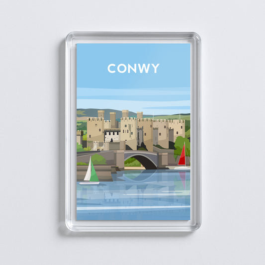 Conwy Castle Acrylic Fridge Magnet | Wales Travel Magnet