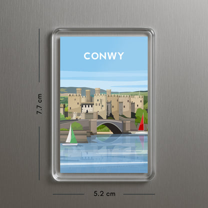 Conwy Castle Acrylic Fridge Magnet | Wales Travel Magnet