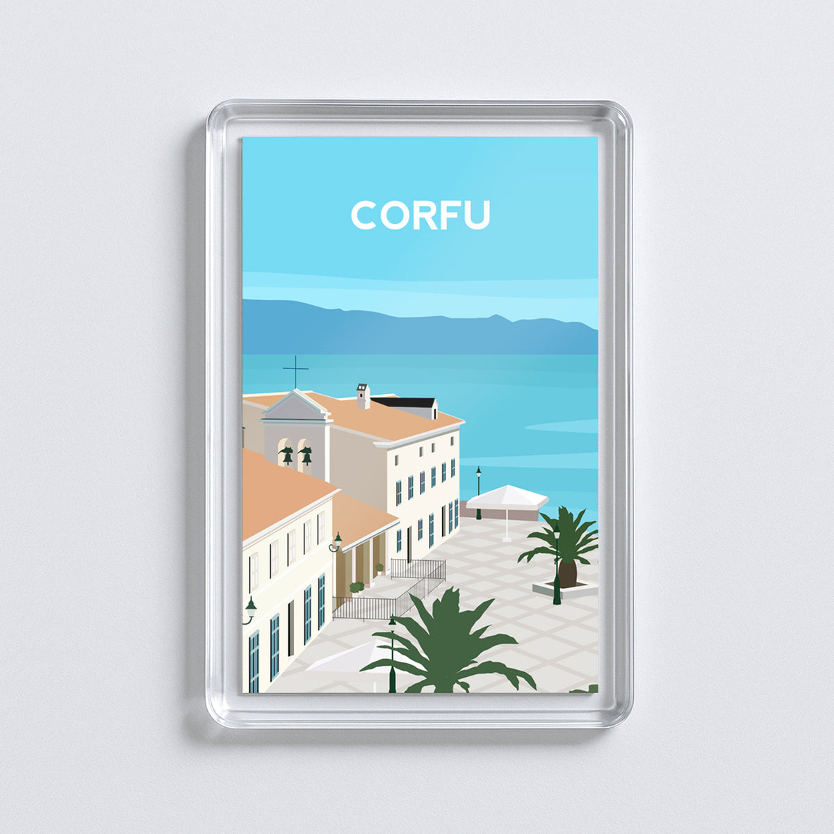 Corfu Greece Fridge Magnet | Greek Island Travel Gift