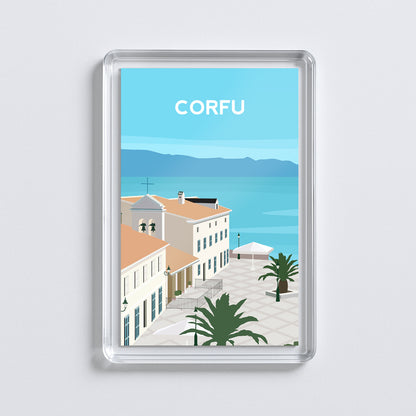 Corfu Greece Fridge Magnet | Greek Island Travel Gift