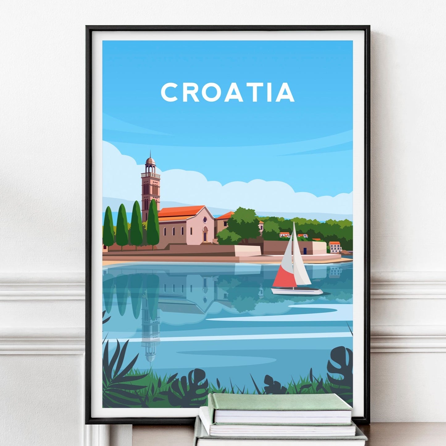 Croatia Print | Hvar Island Travel Wall Art by Typelab