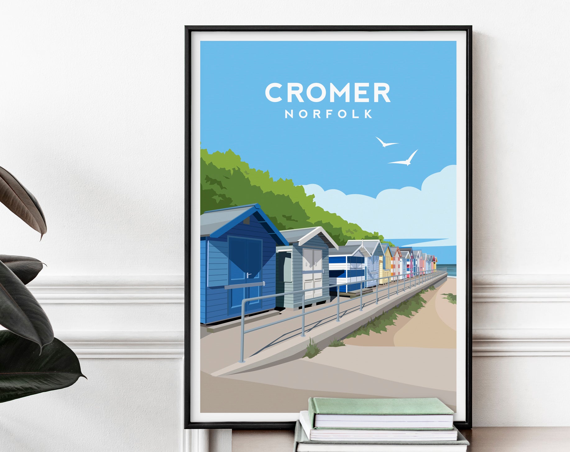 Cromer Beach Hut Print | Norfolk England Travel Wall Art