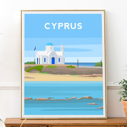 Protaras Cyprus Print | Coastal Travel Wall Art