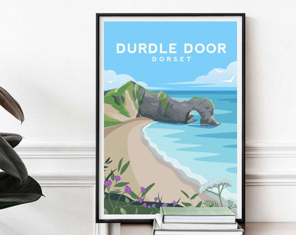 Durdle Door, Dorset England Travel Print Typelab