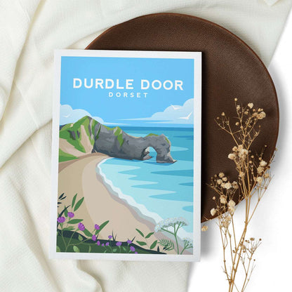 Durdle Door, Dorset England Travel Print Typelab