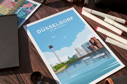 Dusseldorf Print | Germany City Travel Wall Art