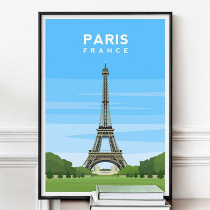 Eiffel Tower in Paris, France Travel Print Typelab