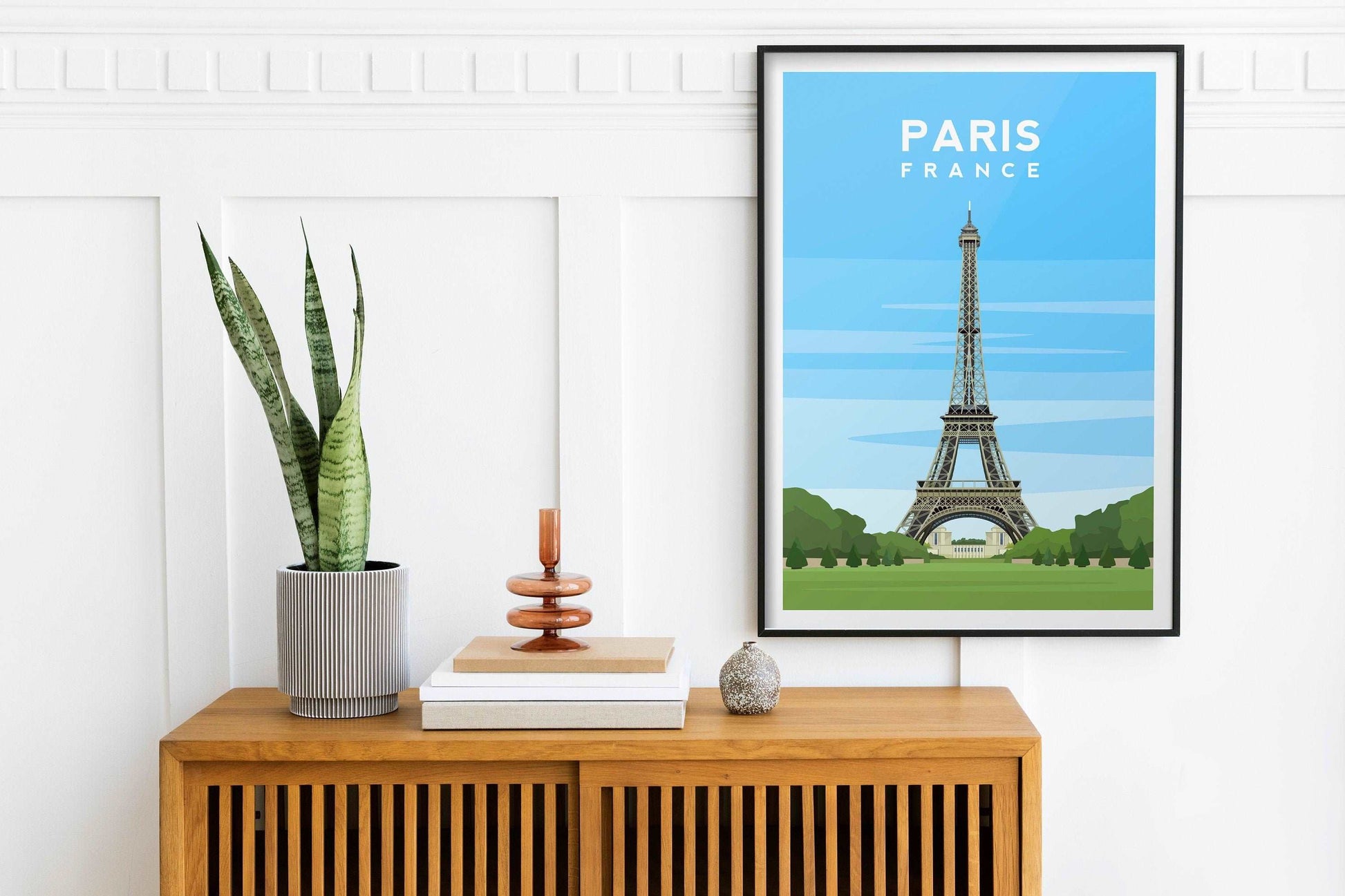 Eiffel Tower in Paris, France Travel Print Typelab