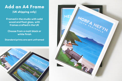 Morfa Nefyn, Llyn Peninsula Wales Travel Print Typelab