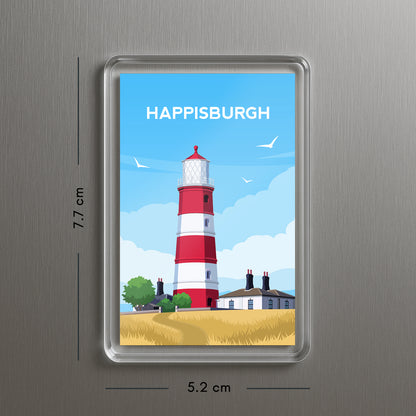 Happisburgh Lighthouse Fridge Magnet | Norfolk England Travel Gift