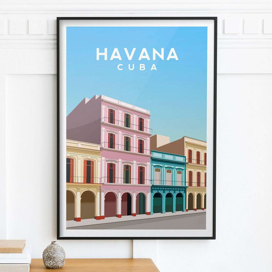 Havana, Cuba Travel Print Typelab
