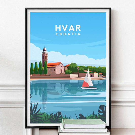 Hvar Island, Croatia Travel Print Typelab
