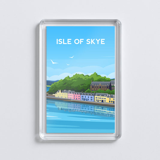 Isle Of Skye Scotland Fridge Magnet | Portree Bay Travel Gift