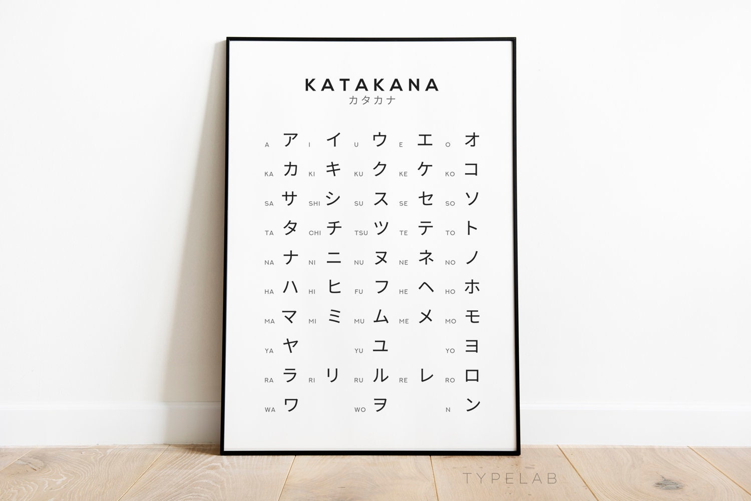 Japanese Alphabet and Number Print Set of 3 Typelab