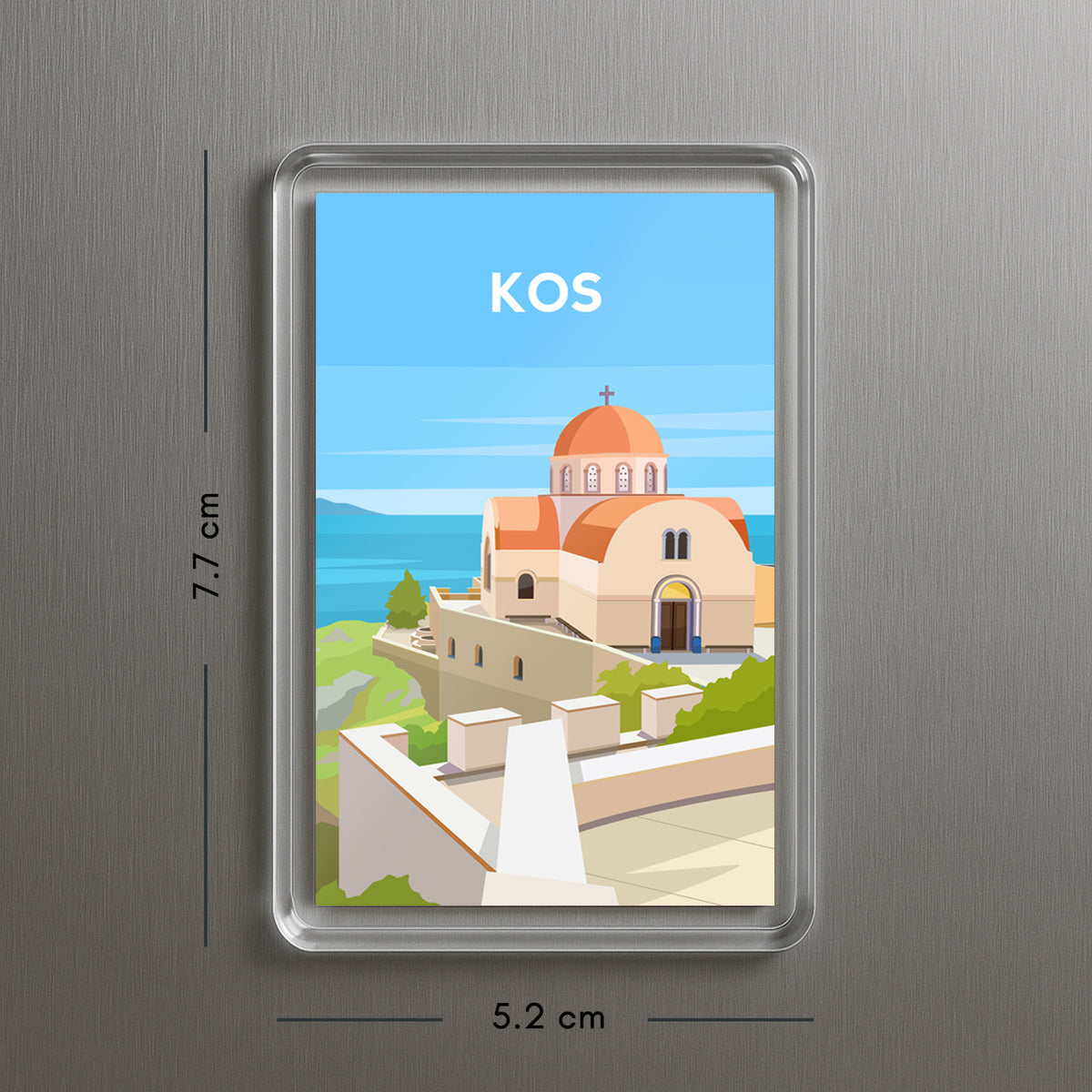 Kos Greece Fridge Magnet | Greek Island Travel Gift