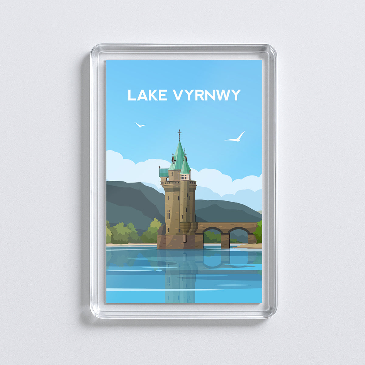 Lake Vyrnwy Wales Fridge Magnet | Welsh Souvenir | Powys Travel Gift
