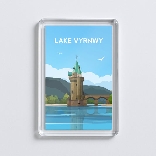Lake Vyrnwy Wales Fridge Magnet | Welsh Souvenir | Powys Travel Gift