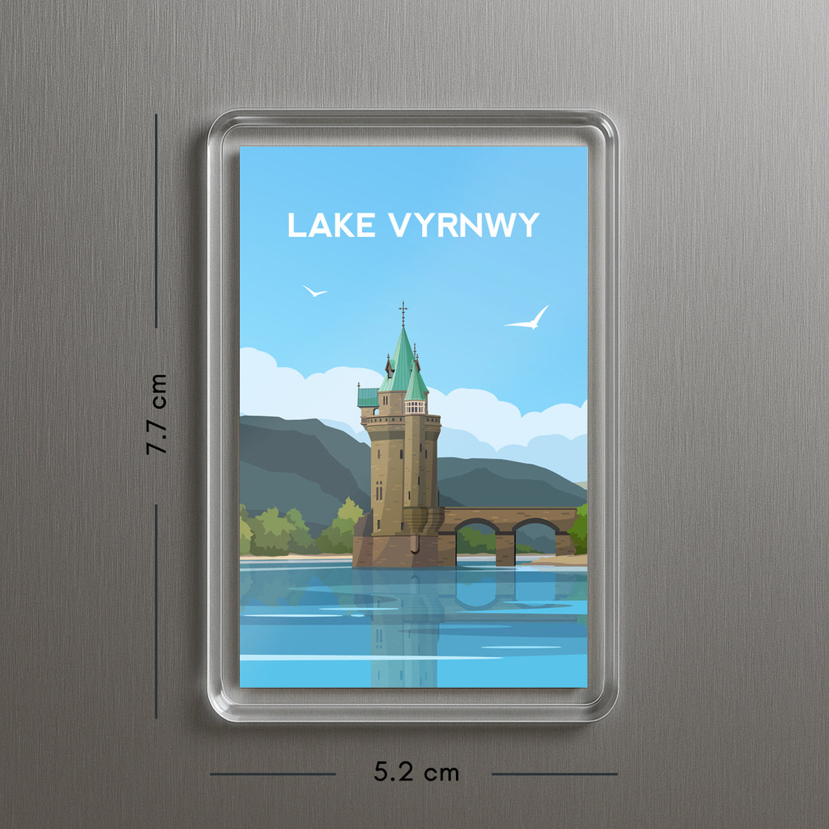Lake Vyrnwy Wales Fridge Magnet | Welsh Souvenir | Powys Travel Gift