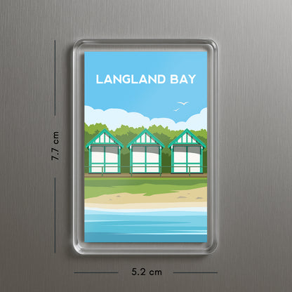 Langland Bay Fridge Magnet | Welsh Souvenir | Gower Travel Gift