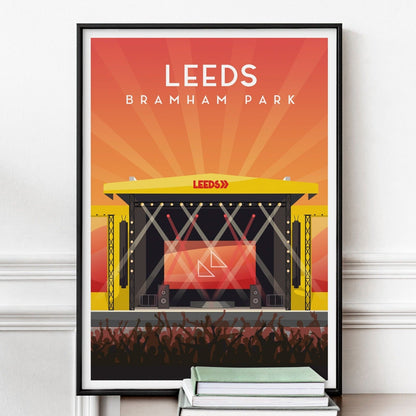 Leeds Festival Print, Bramham Park Music Wall Art Typelab