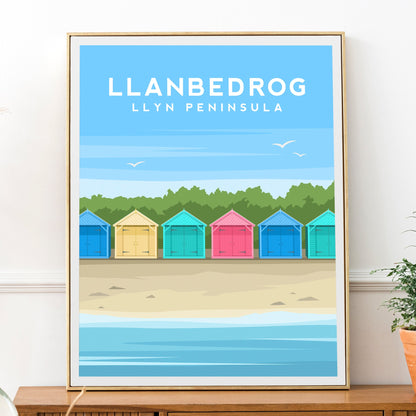 Llanbedrog Llyn Peninsula Wales Print - Typelab