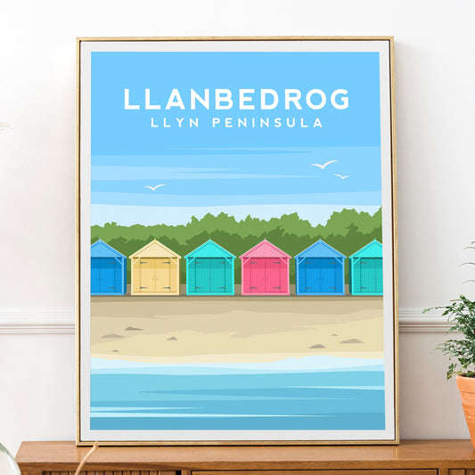 Llanbedrog Llyn Peninsula Wales Print - Typelab