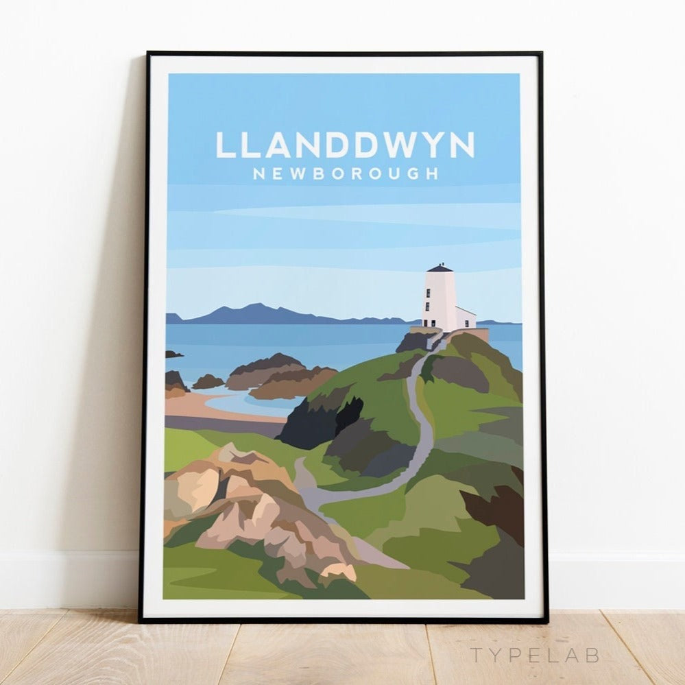 Llanddwyn Island, Anglesey Wales Travel Print Typelab