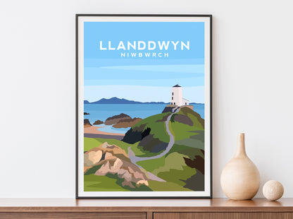 Set of 3 Anglesey Wales Prints - Travel Wall Art by Typelab