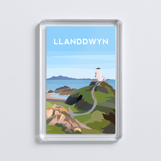 Llanddwyn Anglesey Acrylic Fridge Magnet | Wales Travel Magnet