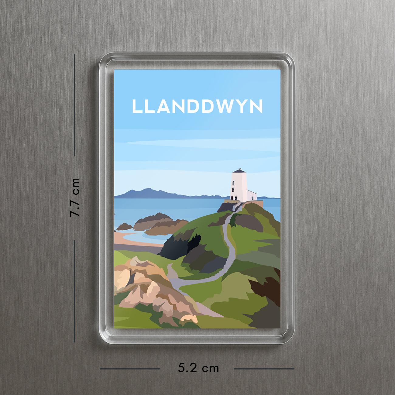 Llanddwyn Anglesey Acrylic Fridge Magnet | Wales Travel Magnet