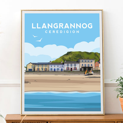 Llangrannog Wales Print | Ceredigion Beach Travel Wall Art