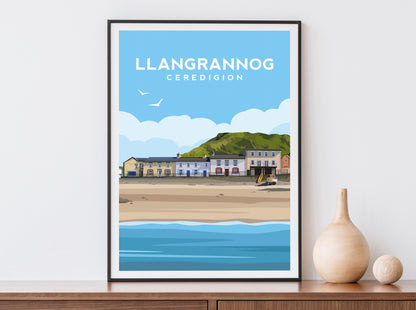 Llangrannog Wales Print | Ceredigion Beach Travel Wall Art