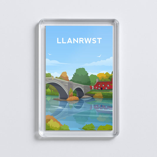 Llanrwst Wales Fridge Magnet | Welsh Souvenir | Conwy Travel Gift