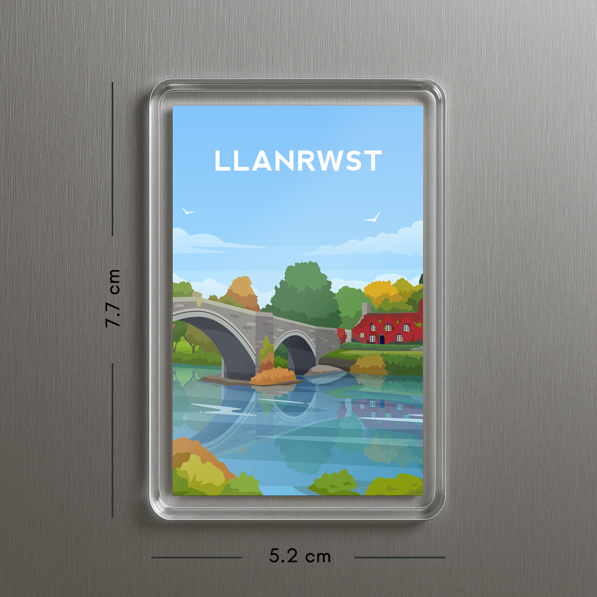 Llanrwst Wales Fridge Magnet | Welsh Souvenir | Conwy Travel Gift