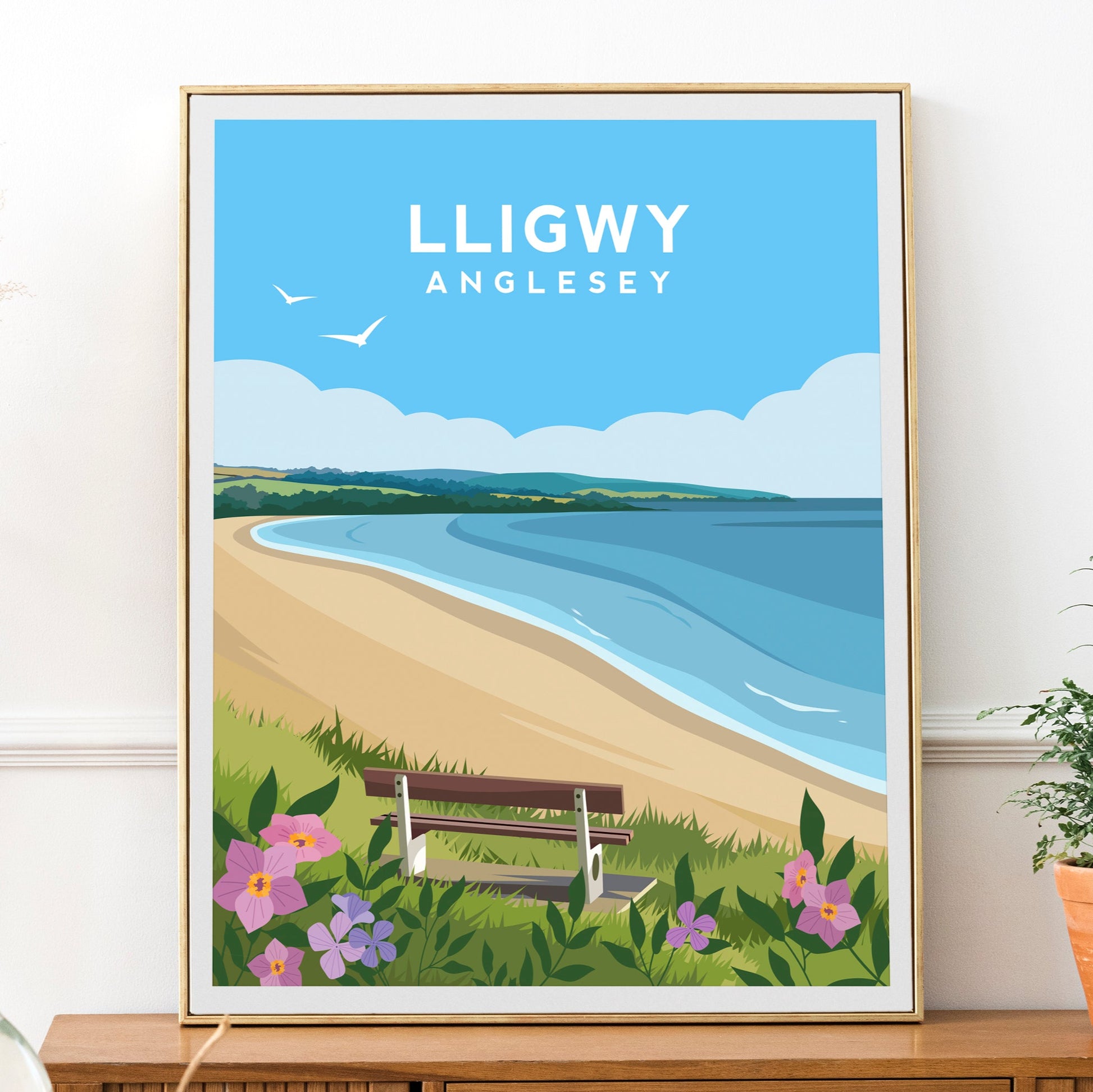 Lligwy Beach Anglesey Print | Wales Coastal Travel Wall Art