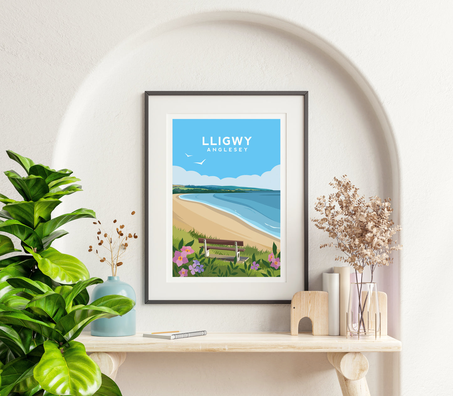 Lligwy Beach Anglesey Print | Wales Coastal Travel Wall Art