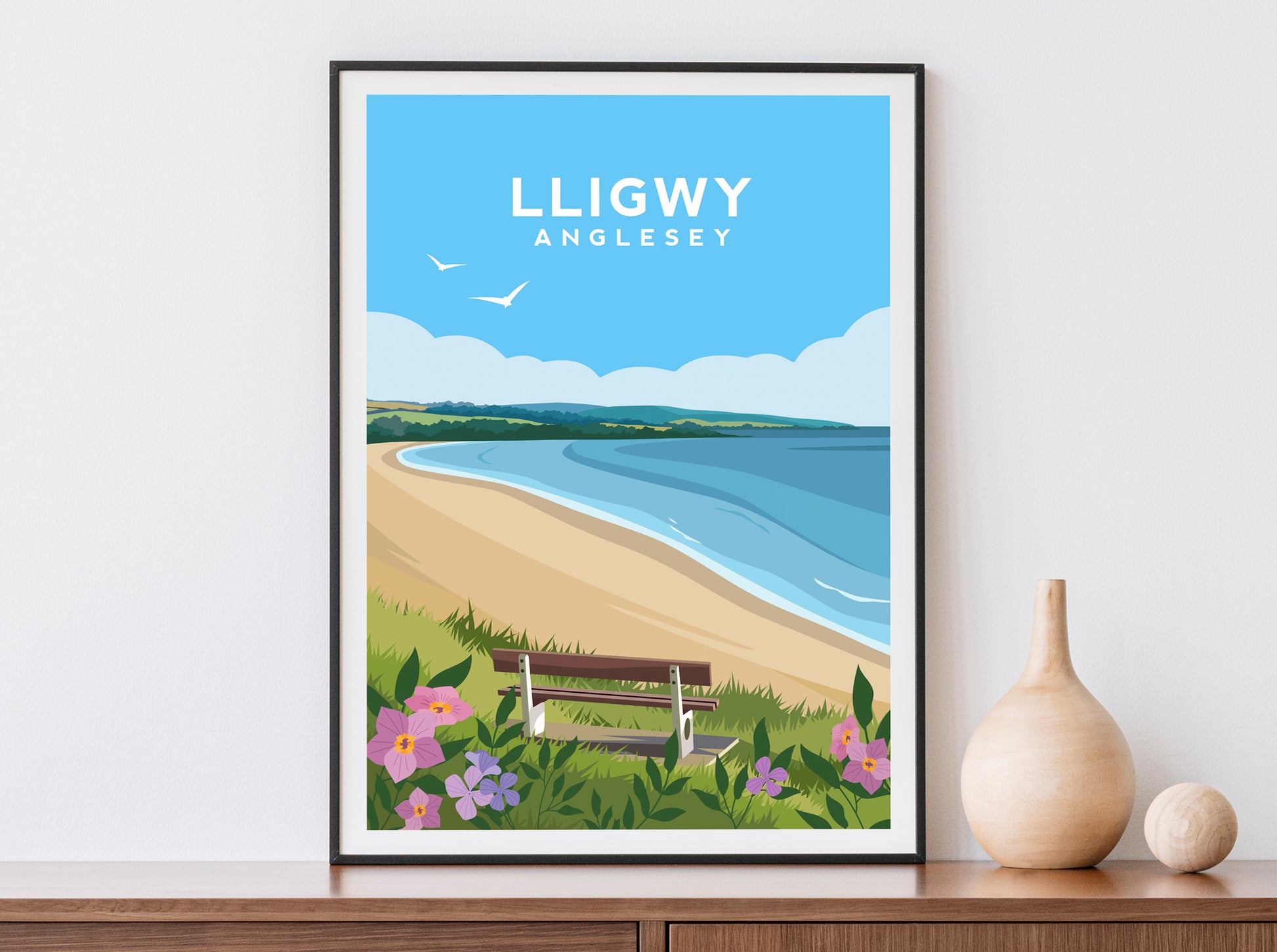 Lligwy Beach Anglesey Print | Wales Coastal Travel Wall Art