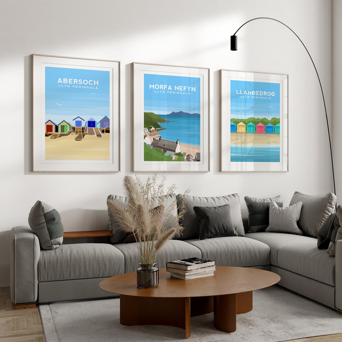 Set of 3 Llyn Peninsula, Wales Travel Prints Typelab