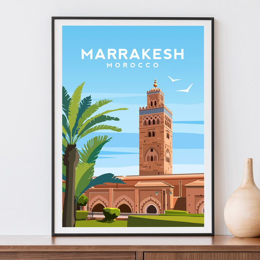 Marrakesh Print | Morocco Travel Wall Art by Typelab