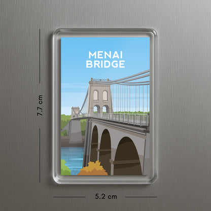 Menai Bridge Acrylic Fridge Magnet | Anglesey Wales Travel Magnet