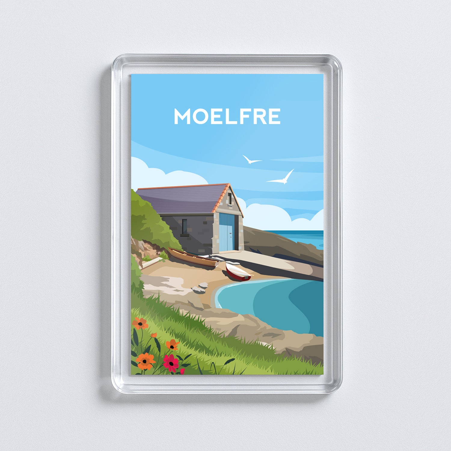 Moelfre Anglesey Acrylic Fridge Magnet | Wales Travel Magnet