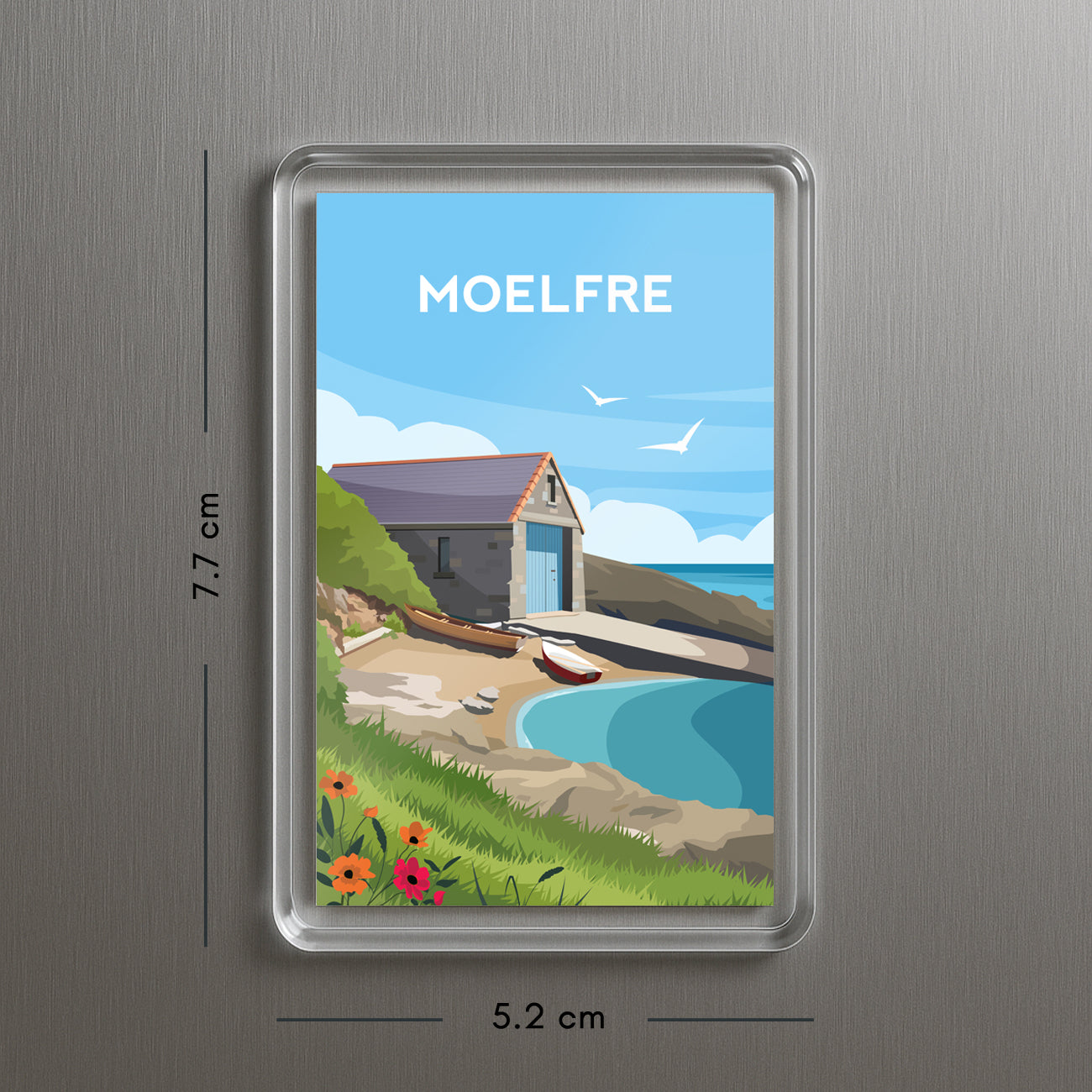 Moelfre Anglesey Acrylic Fridge Magnet | Wales Travel Magnet