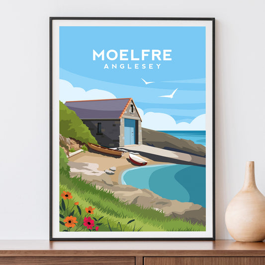 Moelfre Anglesey Print | Coastal Wales Travel Wall Art