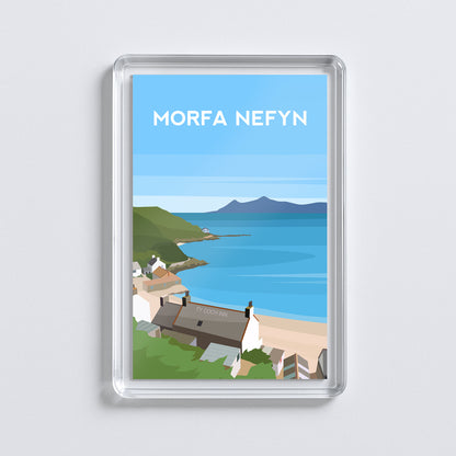 Morfa Nefyn Wales Acrylic Fridge Magnet | Llyn Peninsula Travel Magnet