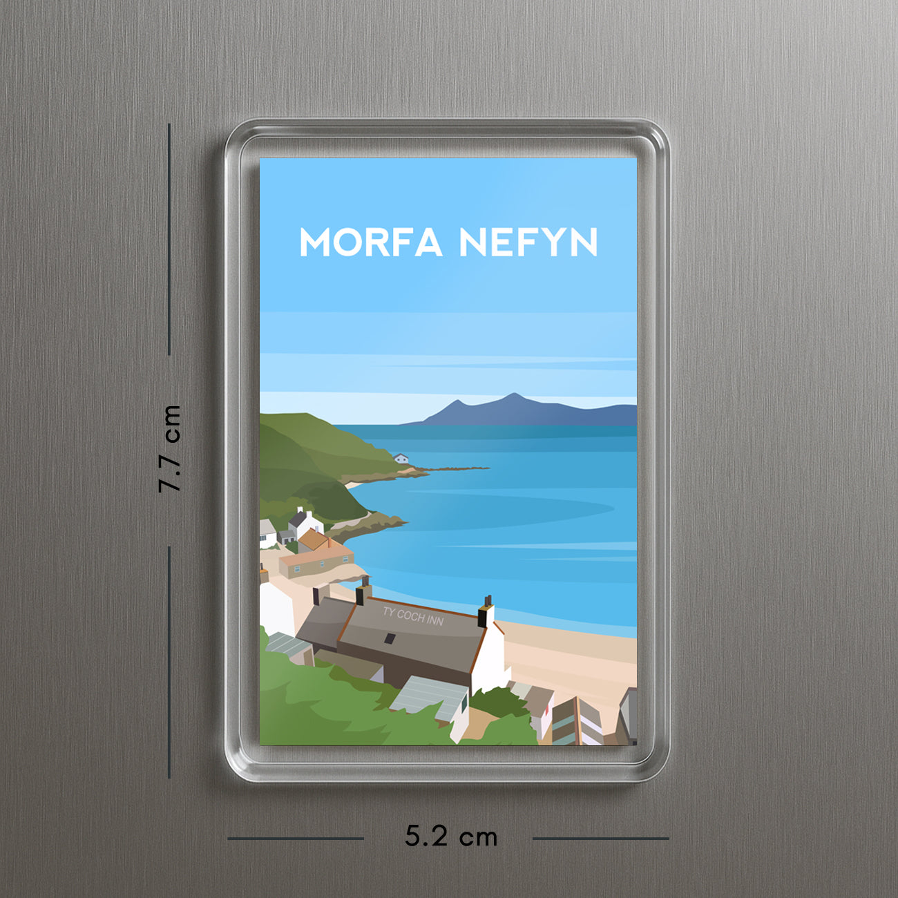 Morfa Nefyn Wales Acrylic Fridge Magnet | Llyn Peninsula Travel Magnet