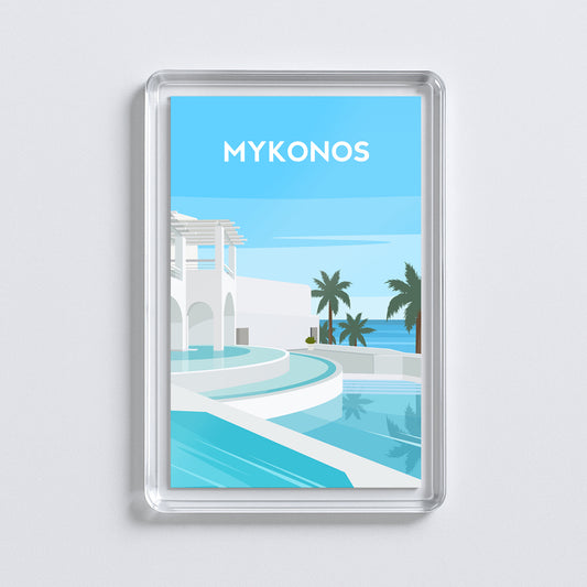 Mykonos Greece Fridge Magnet | Greek Island Travel Gift