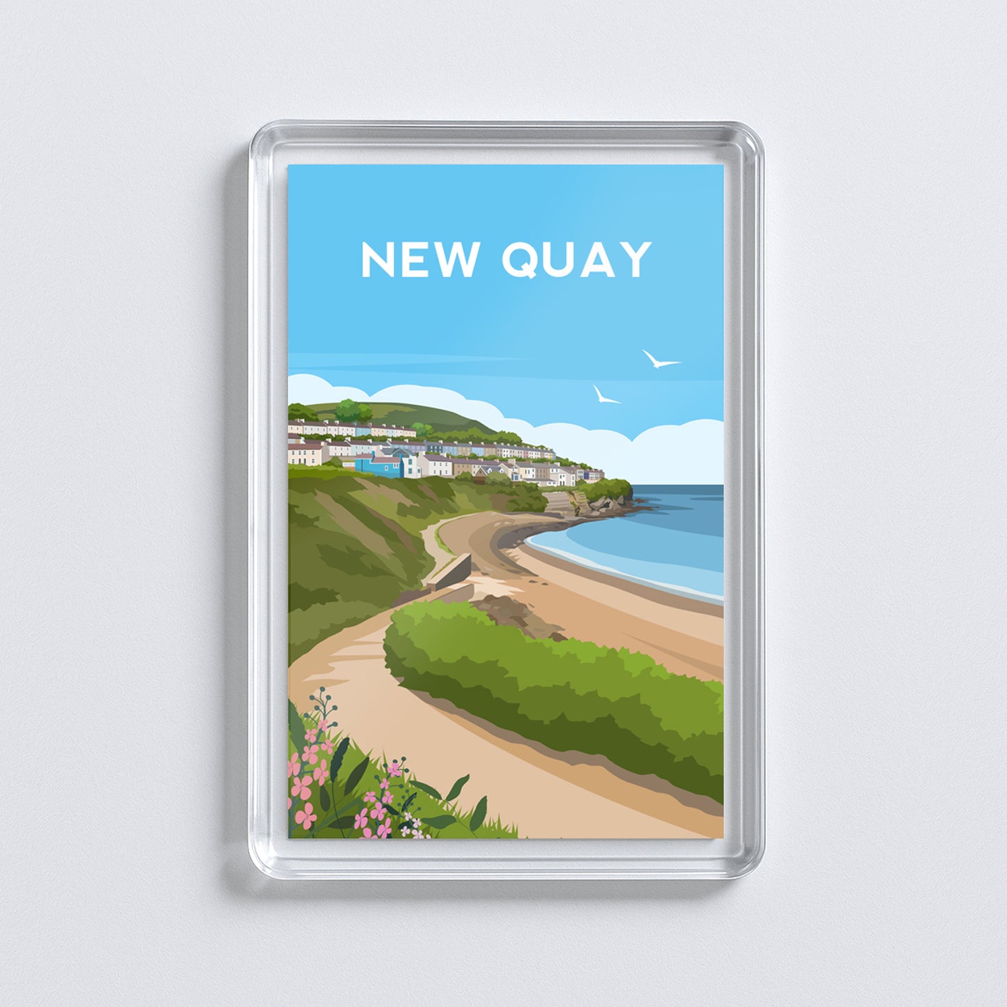 New Quay Wales Fridge Magnet | Welsh Souvenir | Cardigan Travel Gift