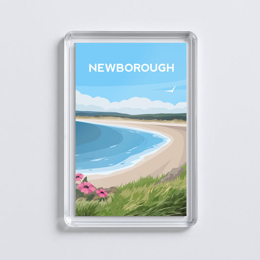 Newborough Wales Acrylic Fridge Magnets | Welsh Travel Art