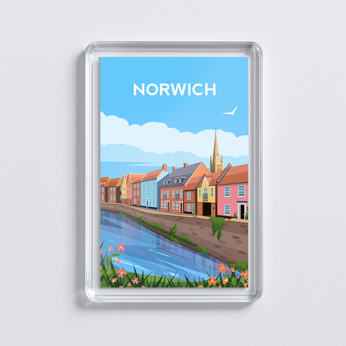 Norwich City Fridge Magnet | Norfolk England Travel Gift